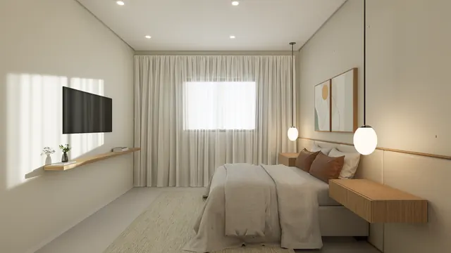 Suíte Master, projeto de arquitetura de interiores do Studio Freitas